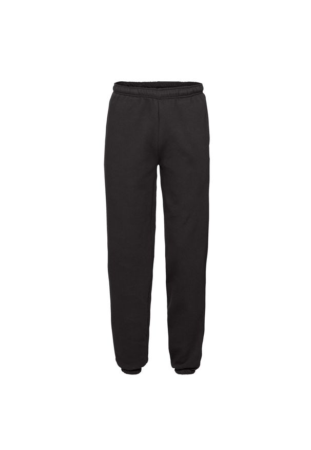 FRUIT OF THE LOOM - Spodnie Do Biegania Unisex Premium Z Elastycznymi Mankietami Dla Dorosłych. Kolor: czarny