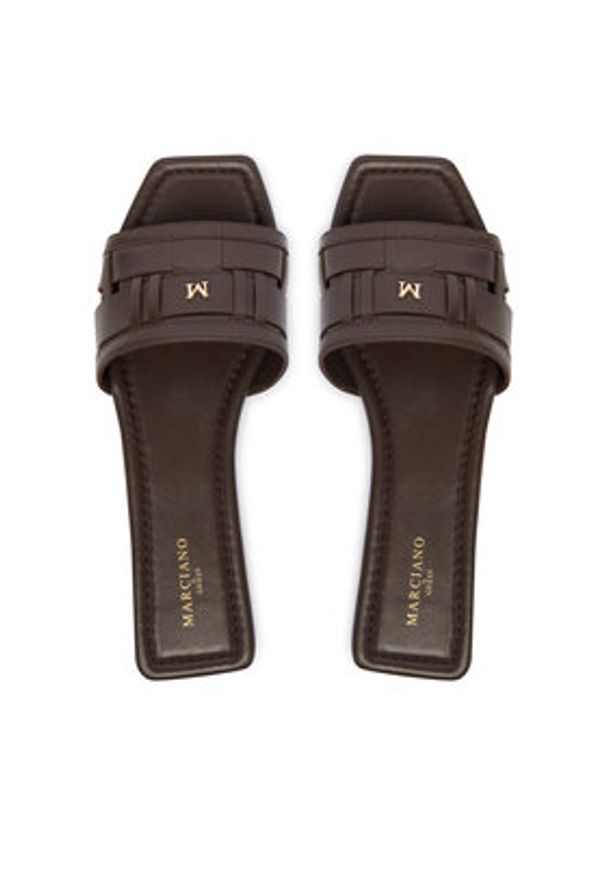 Marciano Guess Klapki G6GZ16 L0097 Brązowy ciemny. Kolor: brązowy. Materiał: skóra