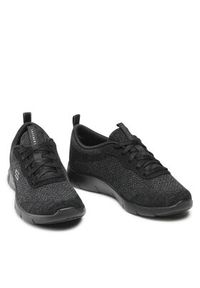 skechers - Skechers Sneakersy Lavish Wish 104272/BBK Czarny. Kolor: czarny. Materiał: materiał #3