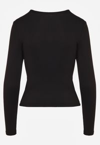 Renee - Czarna Bluzka Longsleeve z Bawełny Avelfia. Okazja: na co dzień. Kolor: czarny. Materiał: bawełna. Długość rękawa: długi rękaw. Styl: casual, elegancki #8