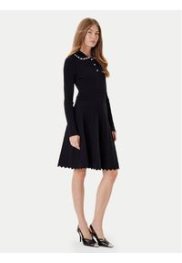 Pinko - PINKO Sukienka dzianinowa Nisida 105422 A2PT Czarny Regular Fit. Kolor: czarny. Materiał: syntetyk