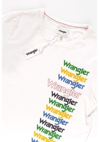 Wrangler - KOSZULKA WRANGLER FESTIVAL TEE OFFWHITE W7B44DE02. Wzór: nadruk #8