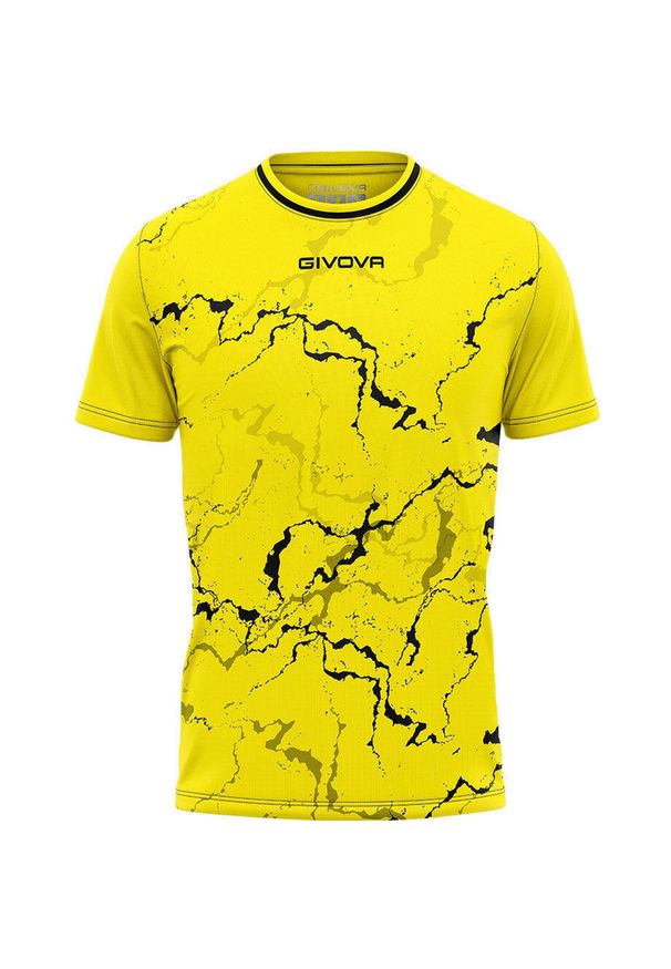 Koszulka sportowa Givova Grafitowa - Elastyczna i Oddychająca. Kolor: czarny, żółty, wielokolorowy. Materiał: poliester. Wzór: haft, nadruk. Sport: fitness, piłka nożna