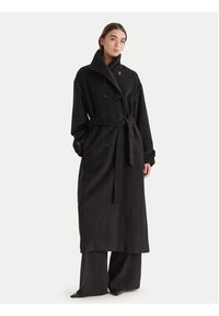 BARDOT - Bardot Płaszcz wełniany Enzo 60087JB Czarny Oversize. Kolor: czarny. Materiał: syntetyk #3