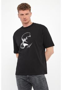 Karl Lagerfeld - T-shirt męski z haftem KARL LAGERFELD. Wzór: haft #1