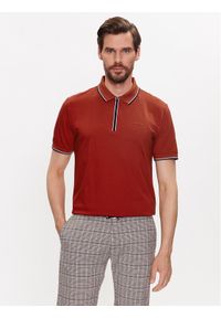 Pierre Cardin Polo 20685/000/2050 Bordowy Regular Fit. Typ kołnierza: polo. Kolor: czerwony. Materiał: bawełna