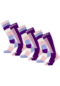 POEDERBAAS - Skarpety narciarskie damskie Poederbaas 6 par. Kolor: wielokolorowy, fioletowy, różowy. Materiał: poliamid, wełna, akryl, elastan. Sport: narciarstwo #1