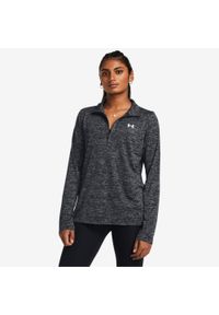 Under Armour - Bluza damska UA Tech Twist. Kolor: szary. Materiał: skóra, materiał. Sport: bieganie