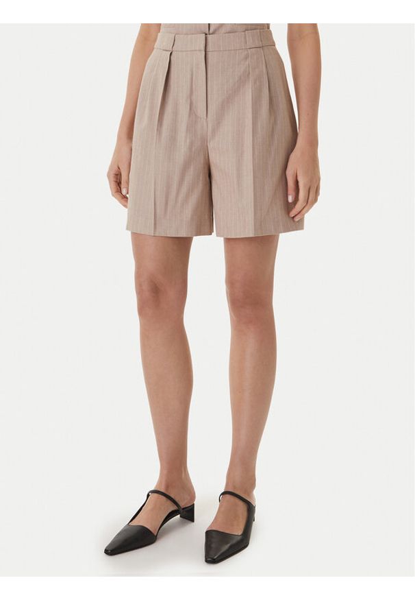 Hugo - HUGO Szorty materiałowe Hamonu 50559853 Beżowy Relaxed Fit. Kolor: beżowy. Materiał: bawełna