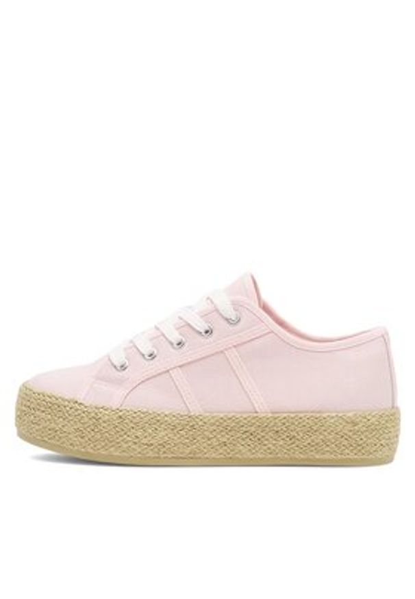 DeeZee Espadryle WSS21067-01 Różowy. Kolor: różowy. Materiał: materiał
