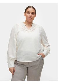 Vero Moda Curve Bluzka Chris 10301893 Biały Regular Fit. Kolor: biały. Materiał: syntetyk #1