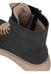 Rieker Trzewiki 70404-00 Czarny. Kolor: czarny. Materiał: nubuk, skóra #7