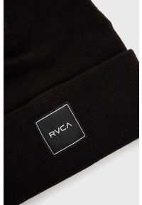 RVCA Czapka kolor czarny z grubej dzianiny. Kolor: czarny. Materiał: dzianina #3