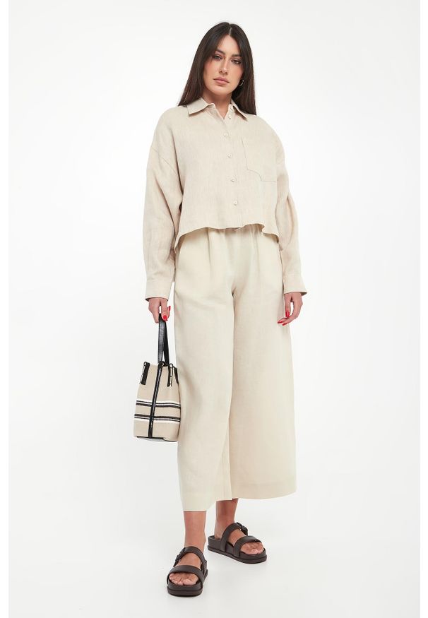 Weekend Max Mara - Koszula damska lniana Capo WEEKEND MAX MARA. Materiał: len