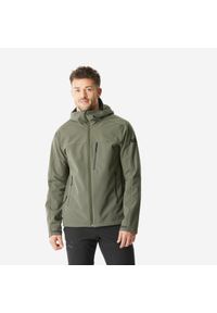 FORCLAZ - Kurtka Softshell trekkingowa męska Forclaz MT500. Kolor: zielony, wielokolorowy, czarny, brązowy. Materiał: softshell