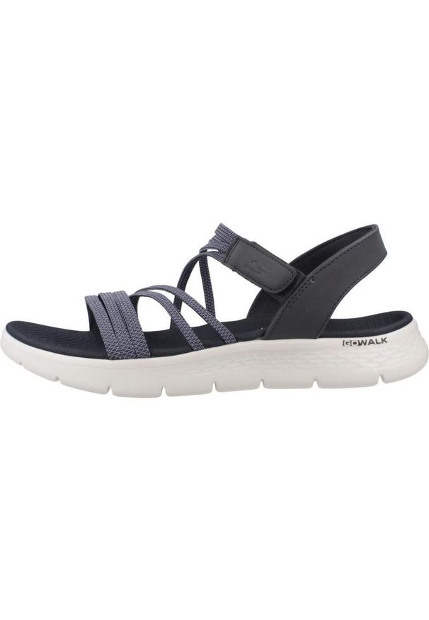 skechers - Sandały Skechers Go Walk Flex Sandal, Kobiety. Kolor: niebieski. Materiał: syntetyk, tkanina