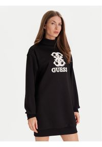 Guess Sukienka codzienna V5YK07 KCX22 Czarny Regular Fit. Okazja: na co dzień. Kolor: czarny. Materiał: syntetyk. Typ sukienki: proste. Styl: casual