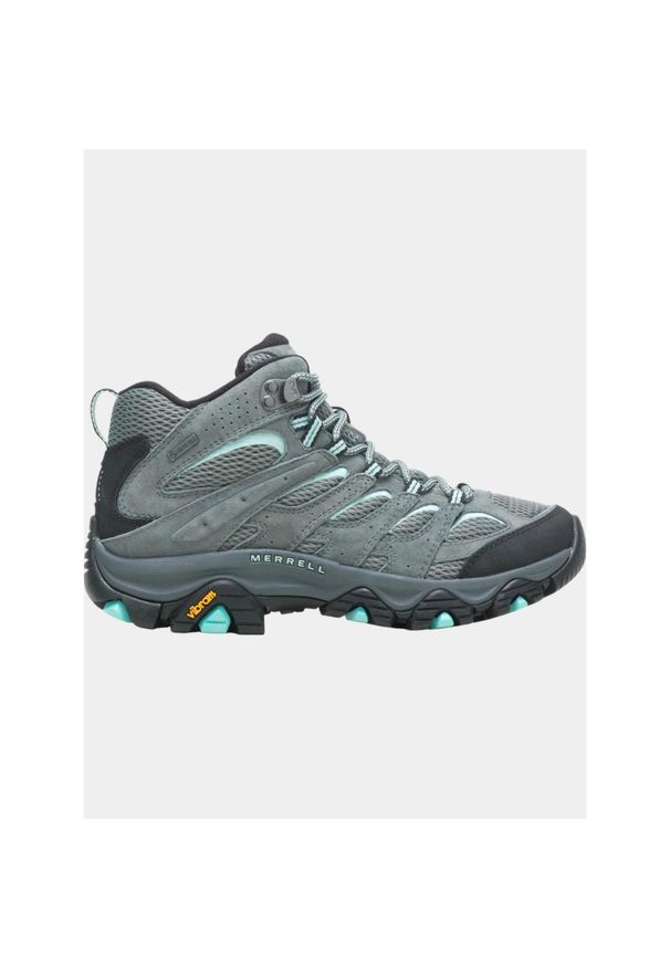 Buty turystyczne damskie Merrell Moab 3 Mid GTX. Kolor: zielony, wielokolorowy, szary. Materiał: skóra. Szerokość cholewki: normalna