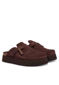 D.Franklin Klapki DFSH414005 Brązowy. Kolor: brązowy. Materiał: skóra, zamsz #1