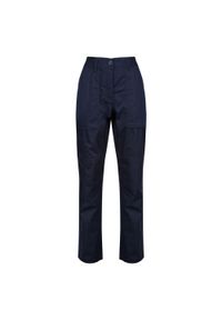 Regatta - Nowe damskie sportowe spodnie akcji (Marynarka wojenna). Kolor: niebieski. Materiał: poliester, bawełna. Sezon: lato. Sport: turystyka piesza #1