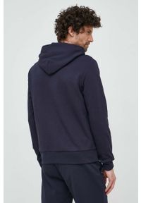 Calvin Klein bluza męska kolor granatowy z kapturem gładka. Typ kołnierza: kaptur. Kolor: niebieski. Materiał: dzianina. Wzór: gładki #2