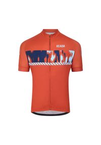 KEADA SPORTS - Męska koszulka rowerowa z krótkim rękawem – Signal Two. Kolor: pomarańczowy. Długość rękawa: krótki rękaw. Długość: krótkie. Sport: kolarstwo
