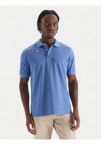 Kappa Polo Logo Sharas Mss 302B3D0 Niebieski Regular Fit. Typ kołnierza: polo. Kolor: niebieski. Materiał: bawełna