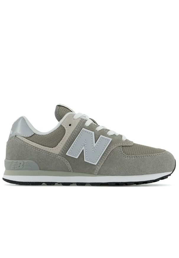 Buty New Balance GC574EVG - szare. Okazja: na co dzień. Kolor: szary. Materiał: materiał, zamsz, syntetyk, guma. Szerokość cholewki: normalna. Model: New Balance 574