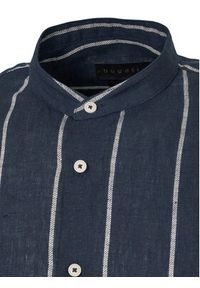 Bugatti Koszula 9550-78954C Granatowy Casual Fit. Okazja: na co dzień. Kolor: niebieski. Materiał: len. Styl: casual #3