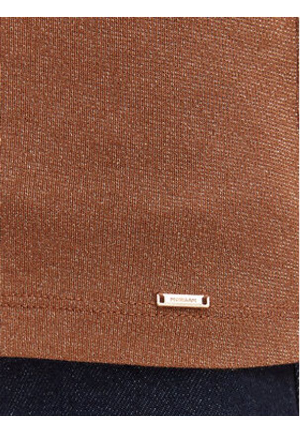 Morgan Top 251-DIDOA Miedziany Slim Fit. Kolor: brązowy. Materiał: wiskoza