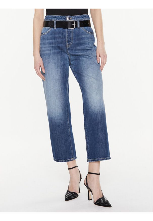 Pinko Jeansy 100114 A0HG Niebieski Boyfriend Fit. Kolor: niebieski