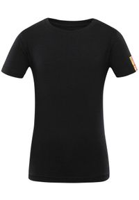 Naak - T-shirt Dziecięcy Nax Olemo 104-110 - Miękki Bawełniany z Żywych Wzorem. Kolor: fioletowy. Materiał: bawełna, elastan