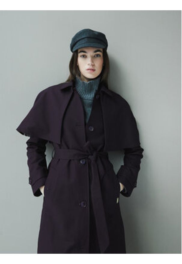 Hunter Trencz Keltie HARW0014251 Granatowy Regular Fit. Kolor: niebieski. Materiał: bawełna