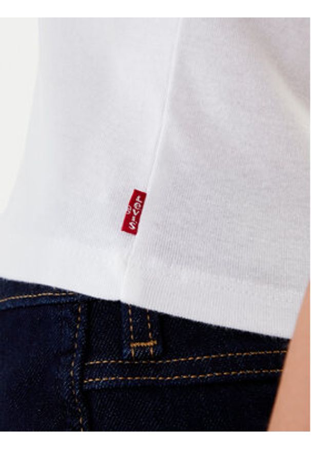 Levi's® T-Shirt Graphic Ringer A3523-0142 Biały Slim Fit. Kolor: biały. Materiał: bawełna