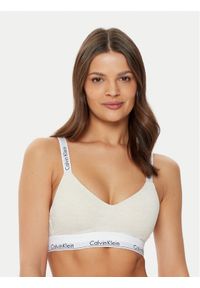 Calvin Klein Underwear Biustonosz bezfiszbinowy 000QF7059E Beżowy. Kolor: beżowy. Materiał: bawełna