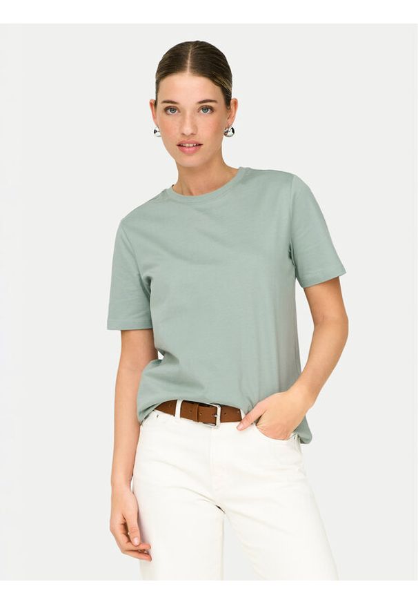 only - ONLY T-Shirt Freja 15367970 Zielony Regular Fit. Kolor: zielony. Materiał: bawełna