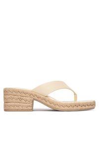 Calvin Klein Japonki Block Heel Espa 50 Thong Lth HW0HW02902 Beżowy. Kolor: beżowy. Materiał: skóra #1