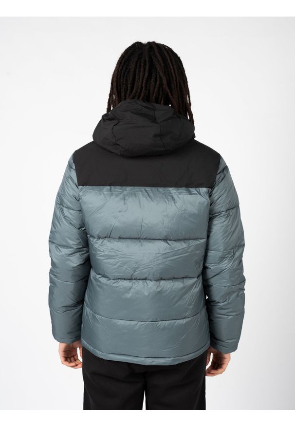 Champion Kurtka "Down Jacket" | 218080 | Mężczyzna | Czarny, Zielony. Okazja: na co dzień. Typ kołnierza: kaptur. Kolor: czarny, zielony, wielokolorowy. Materiał: poliamid. Wzór: nadruk. Styl: klasyczny, elegancki, casual