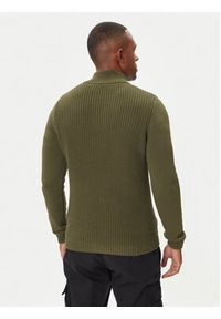 Aeronautica Militare Sweter 252MA1572UL00409 Zielony Slim Fit. Kolor: zielony. Materiał: bawełna