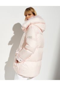 YVES SALOMON PARIS - Różowa kurtka puchowa. Kolor: różowy, wielokolorowy, fioletowy. Materiał: puch. Długość rękawa: długi rękaw. Długość: długie #7