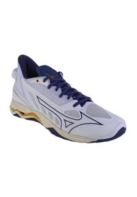 Buty do piłki ręcznej męskie Mizuno Wave Mirage 5. Zapięcie: sznurówki. Kolor: biały. Materiał: materiał, syntetyk. Szerokość cholewki: normalna. Model: Mizuno Wave