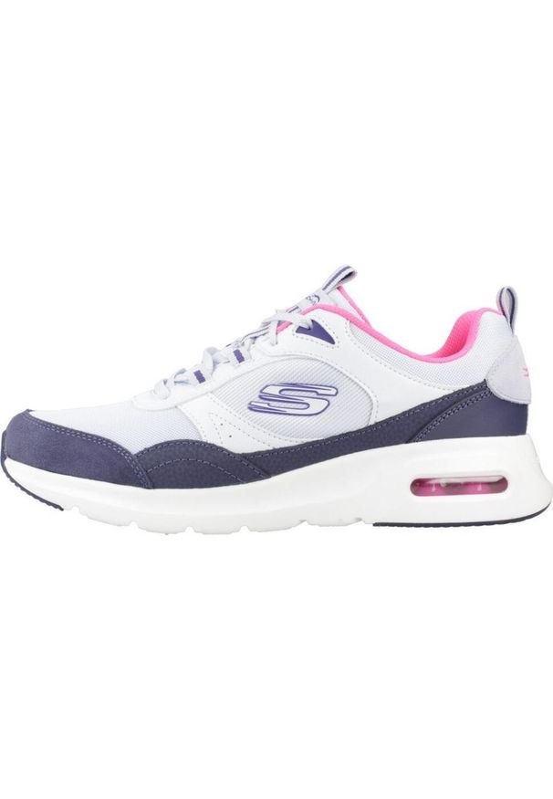 skechers - Tenisówki Skechers Model Skech-air Court Kolor Niebieski. Kolor: różowy, niebieski, wielokolorowy, biały. Materiał: tkanina, skóra