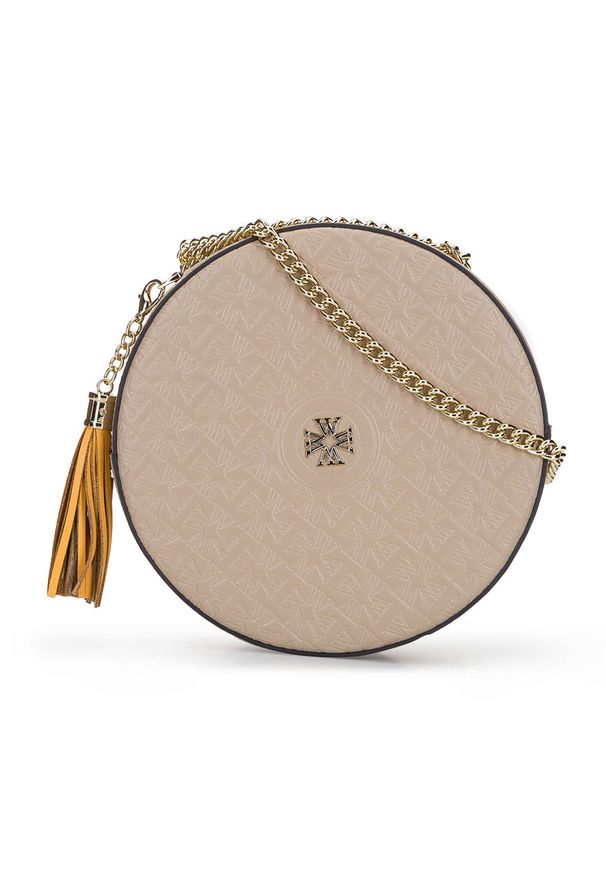 Wittchen - Torebka crossbody ze skóry okrągła – limitowana edycja. Wzór: haft. Sezon: lato. Dodatki: z haftem. Materiał: skórzane. Styl: klasyczny, elegancki, casual. Rodzaj torebki: na ramię