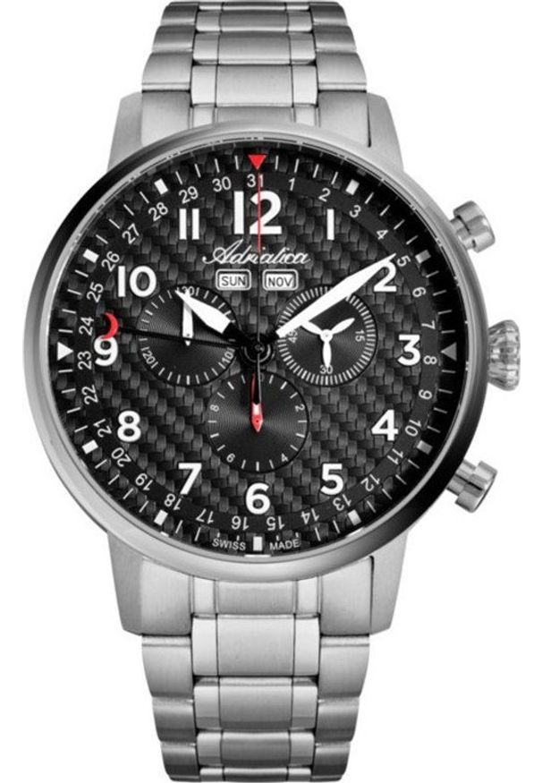 Zegarek Adriatica Zegarek męski Adriatica A8308.4124CH szary. Kolor: szary