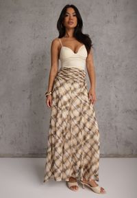 Renee - Żółta Spódnica Preppy o Rozkloszowanym Kroju z Marszczeniem w Talii Telemeia. Kolor: żółty. Materiał: poliester. Długość: krótkie #4