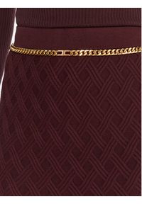 Elisabetta Franchi Spódnica ołówkowa GK-20B-56E2-V390 Bordowy Slim Fit. Kolor: czerwony. Materiał: wiskoza #5
