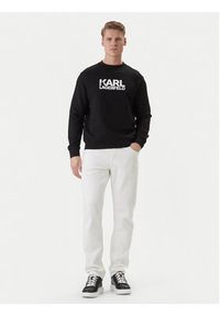 Karl Lagerfeld - KARL LAGERFELD Bluza 705780 500917 Czarny Regular Fit. Typ kołnierza: dekolt w karo. Kolor: czarny. Materiał: bawełna #2