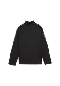 Puma - Młodzieżowa treningowa kurtka na zimę KING z zamkiem 1/4 PUMA Black Gold. Kolor: czarny, wielokolorowy, żółty. Sezon: zima. Sport: bieganie, piłka nożna