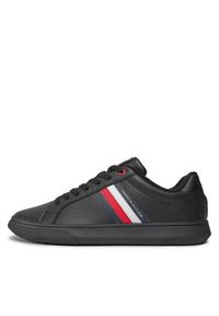 TOMMY HILFIGER - Tommy Hilfiger Sneakersy Essential Leather Cupsole FM0FM04921 Czarny. Kolor: czarny. Materiał: skóra #3
