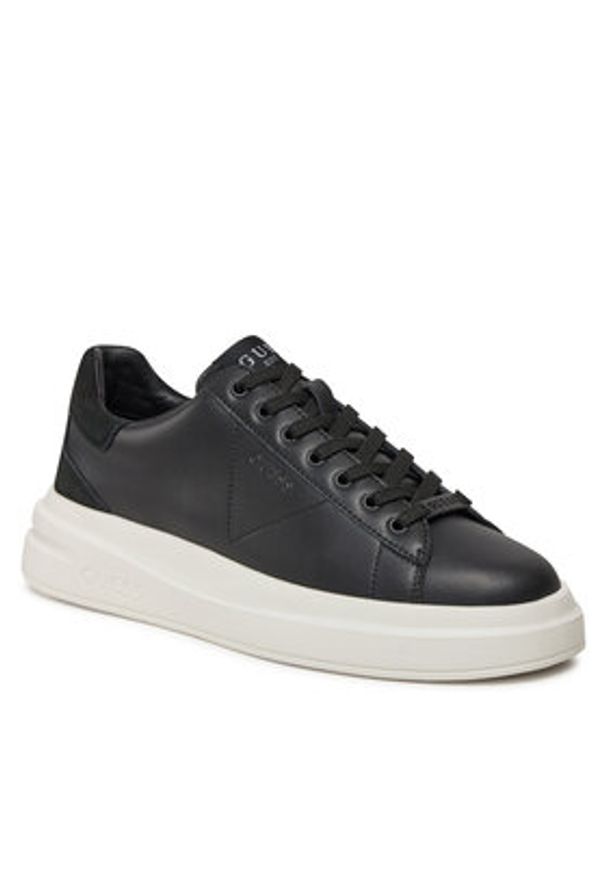 Guess Sneakersy Elba FMPVIB SUE12 Czarny. Kolor: czarny. Materiał: skóra